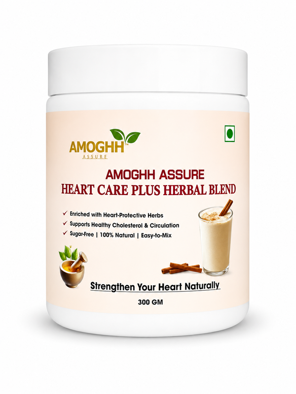 Amoghh Assure Heart Care Plus Herbal Blend | Natural Herbal Drink for Heart Health | Supports Circulation & Cardiac Wellness