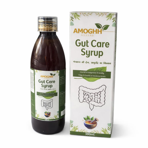 Amoghh Assure Gut Care Syrup Ayurvedic Digestive Tonic (300 ml) | Gas & Acidity Relief | Indigestion, Bloating & Appetite Support
